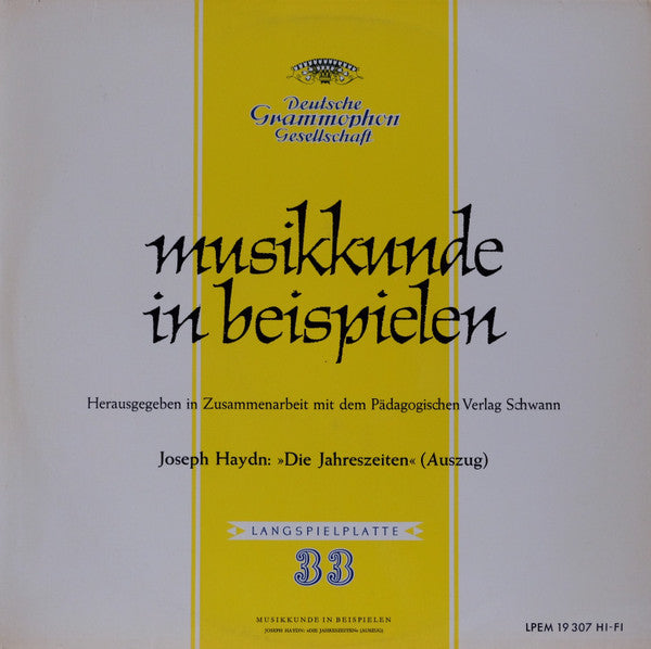 Joseph Haydn - Chor Der St. Hedwigs-Kathedrale Berlin, RIAS-Kammerchor, RIAS Symphonie-Orchester Berlin, Ferenc Fricsay : Die Jahreszeiten (Auszug) (LP, Mono)