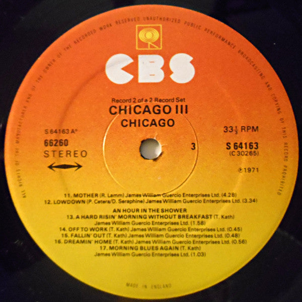 Chicago (2) : Chicago III (2xLP, Album, RE)