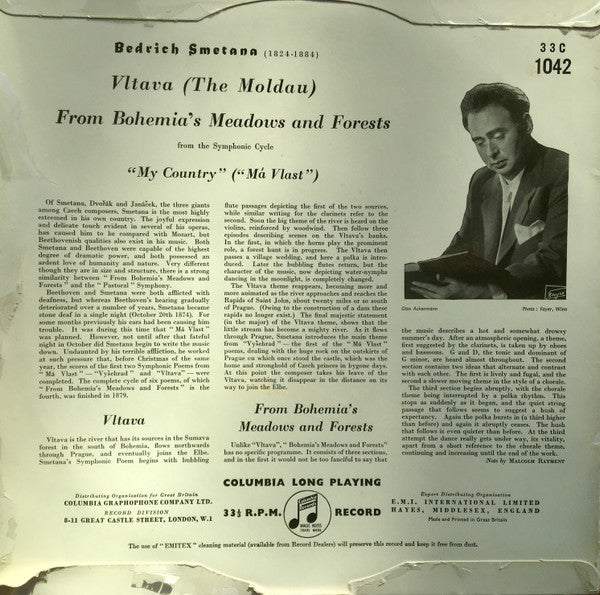 Bedřich Smetana, Otto Ackermann, Philharmonia Orchestra : "My Country" (Má Vlast) (10", Mono)