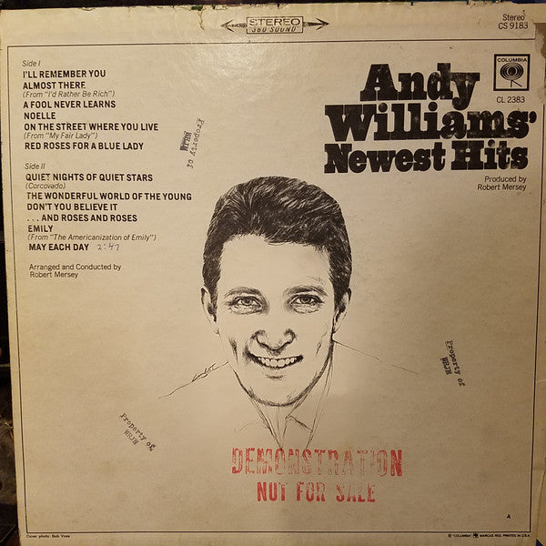 Andy Williams : Newest Hits (LP, Comp)