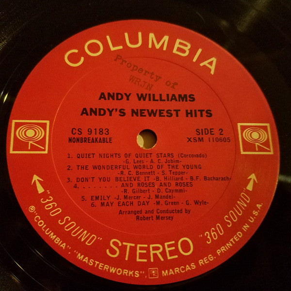 Andy Williams : Newest Hits (LP, Comp)