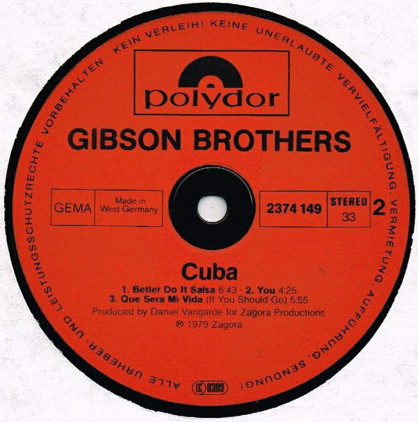 Gibson Brothers : Cuba (LP, Album)