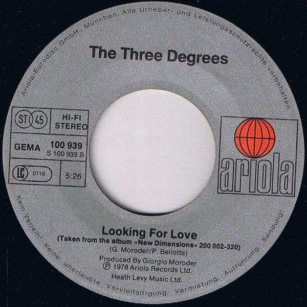 The Three Degrees : Jump The Gun (7", Single)