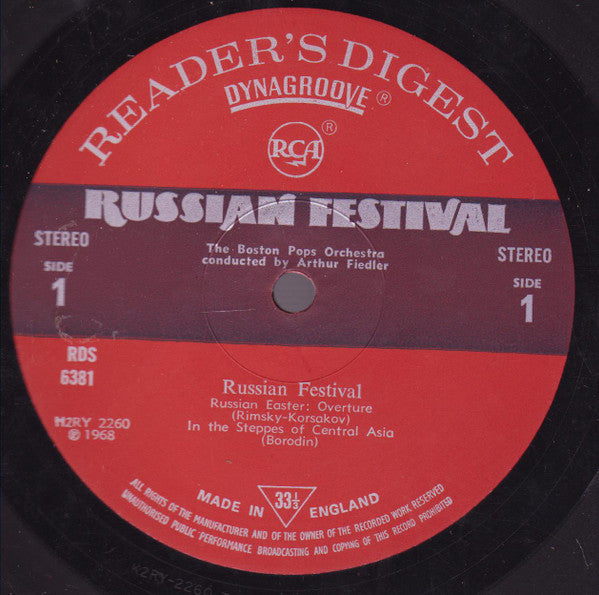 The Boston Pops Orchestra Conducted By Arthur Fiedler : Russian Festival (LP, Comp)