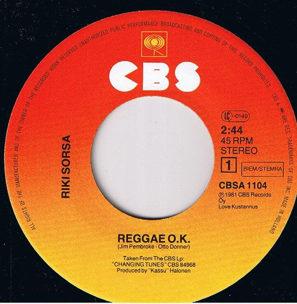 Riki Sorsa : Reggae O.K. (7", Single)