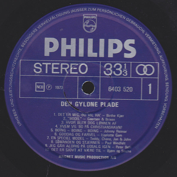 Various : Den Gyldne Plade (LP, Comp)