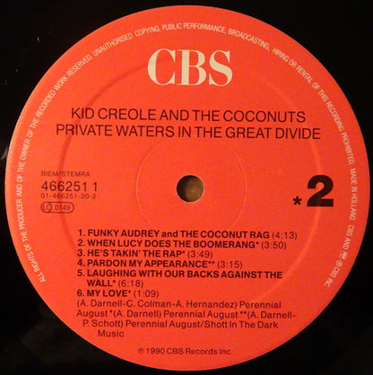 Kid Creole And The Coconuts : Private Waters In The Great Divide (LP, Album)