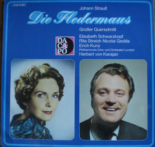 Johann Strauss Jr., Philharmonia Chorus Und Philharmonia Orchestra, Herbert von Karajan : Die Fledermaus (Großer Querschnitt) (LP, Wid)