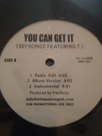 Trey Songz : You Can Get It / It's The Life Of A ... (12", Promo)