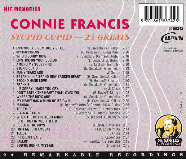 Connie Francis : Stupid Cupid – 24 Greats (CD, Comp)