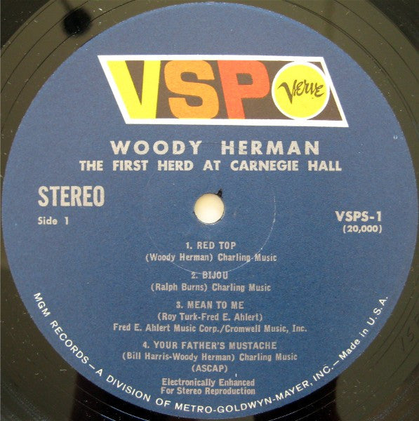 Woody Herman : The First Herd At Carnegie Hall (LP, Comp, RM, MGM)