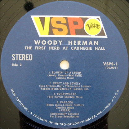 Woody Herman : The First Herd At Carnegie Hall (LP, Comp, RM, MGM)