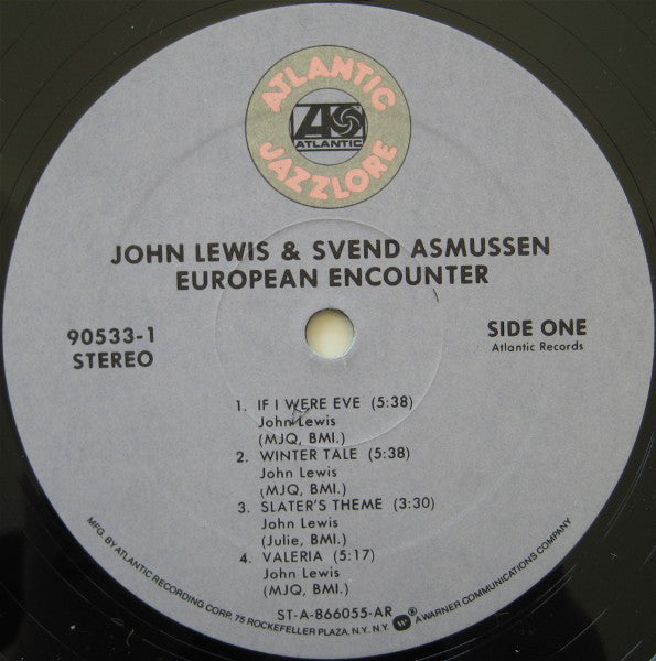 John Lewis (2) & Svend Asmussen : European Encounter (LP, Album, RE, RM)