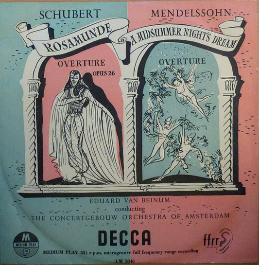 Franz Schubert, Felix Mendelssohn-Bartholdy : Rosamunde / A Midsummer Night's Dream (10", ffr)