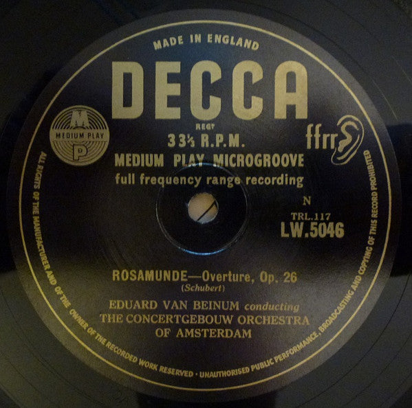 Franz Schubert, Felix Mendelssohn-Bartholdy : Rosamunde / A Midsummer Night's Dream (10", ffr)