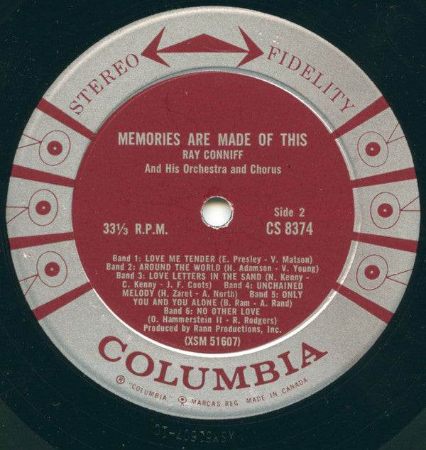 Ray Conniff And His Orchestra & Chorus : Memories Are Made Of This (LP, Album)