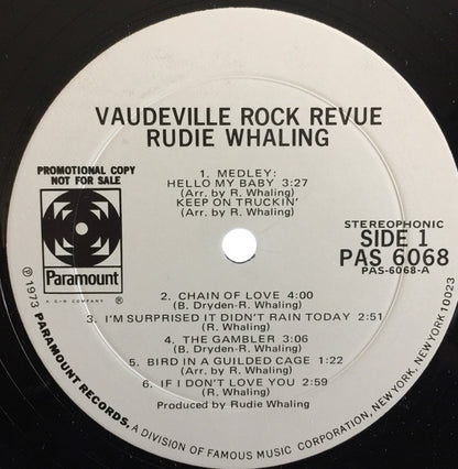 Rudie Whaling : Vaudeville Rock Revue (LP, Album, Promo)