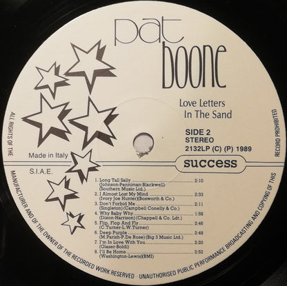 Pat Boone : Love Letters In The Sand (LP, Comp)