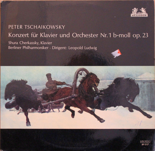 Pyotr Ilyich Tchaikovsky, Shura Cherkassky, Berliner Philharmoniker , Dirigent: Leopold Ludwig : Konzert Für Klavier Und Orchester Nr. 1 B-Moll Op. 23 (LP, bla)