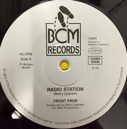 Front Page (5) : Radio Station (12")