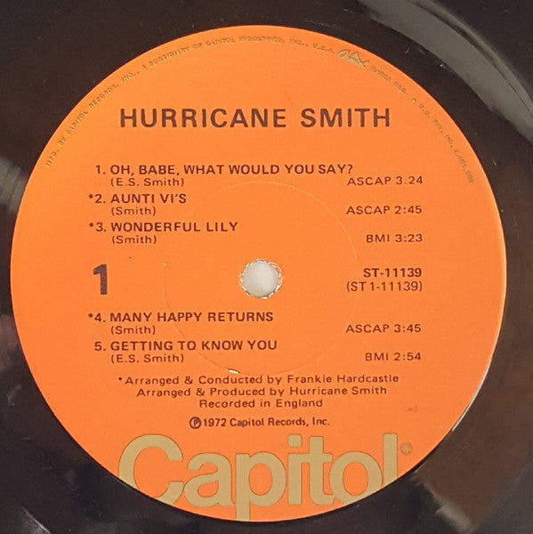 Hurricane Smith : Hurricane Smith (LP, Album)