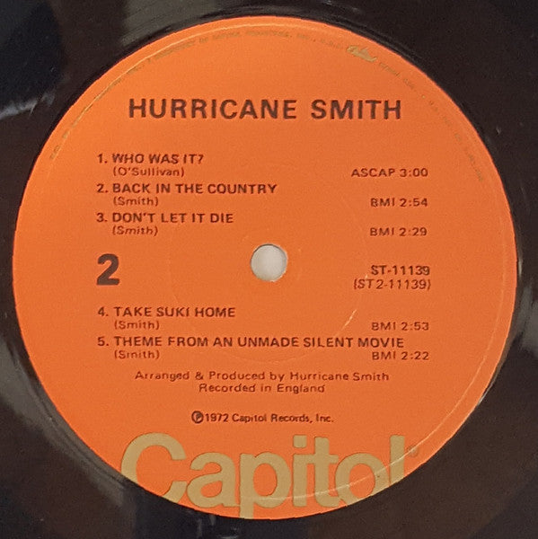 Hurricane Smith : Hurricane Smith (LP, Album)