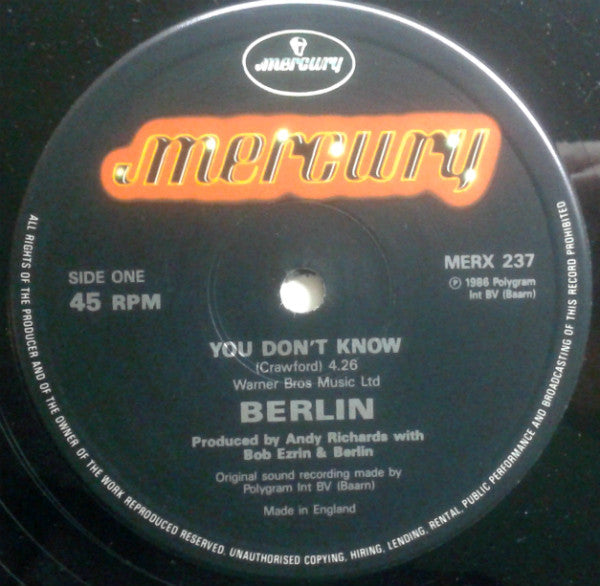 Berlin : You Don't Know (12", Single)