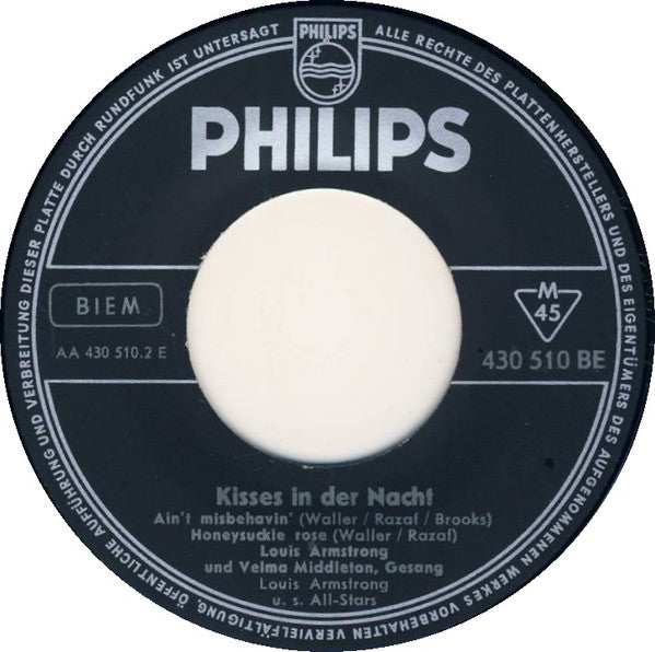 Louis Armstrong : Kisses In Der Nacht (7", EP)