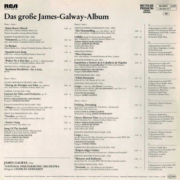 James Galway : Das Grosse James Galway Album (2xLP, Comp, Gat)