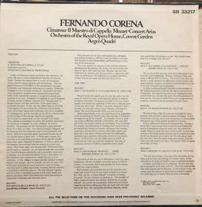 Fernando Corena, Wolfgang Amadeus Mozart, Domenico Cimarosa : Fernando Corena (LP, Comp, RE)