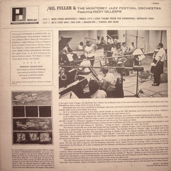 Gil Fuller & The Monterey Jazz Festival Orchestra Featuring Dizzy Gillespie : Gil Fuller & The Monterey Jazz Festival Orchestra Featuring Dizzy Gillespie (LP, Album, Mono, Club)