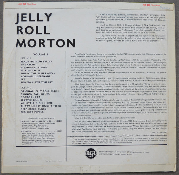 Jelly Roll Morton : Volume 1 (LP, Comp, Mono, RP, Bla)