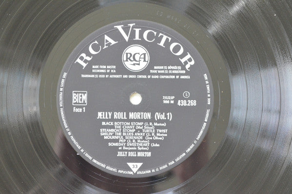 Jelly Roll Morton : Volume 1 (LP, Comp, Mono, RP, Bla)