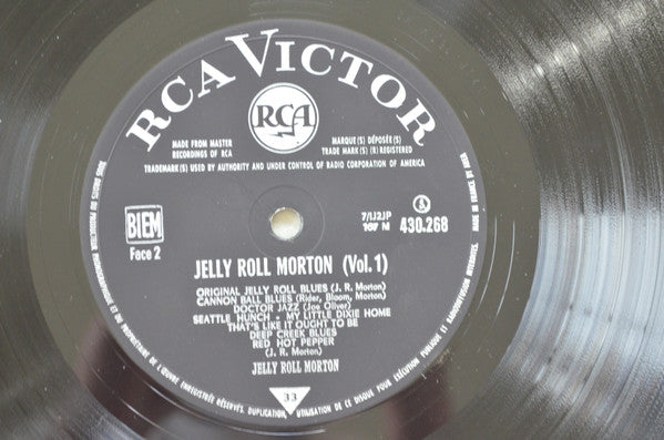 Jelly Roll Morton : Volume 1 (LP, Comp, Mono, RP, Bla)