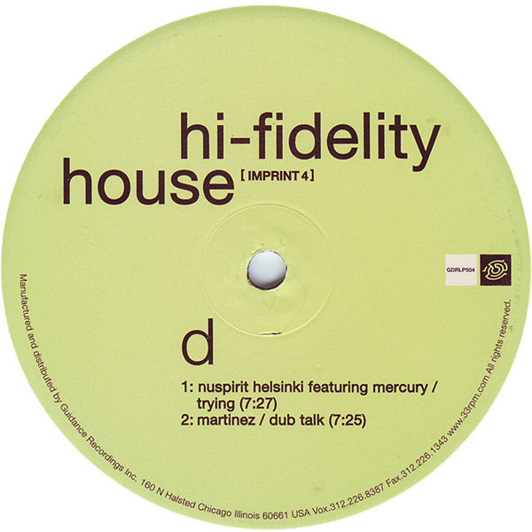 Various : Hi-Fidelity House [Imprint 4] (3xLP, Comp)