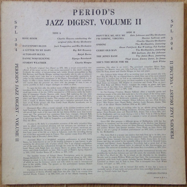 Various : Jazz Digest (LP, Comp, Mono)