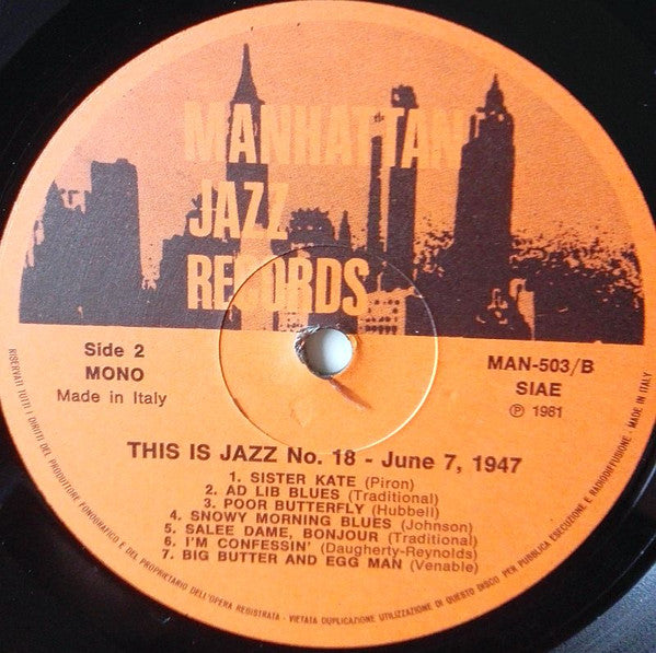 Various : This Is Jazz ! Volume One (LP)