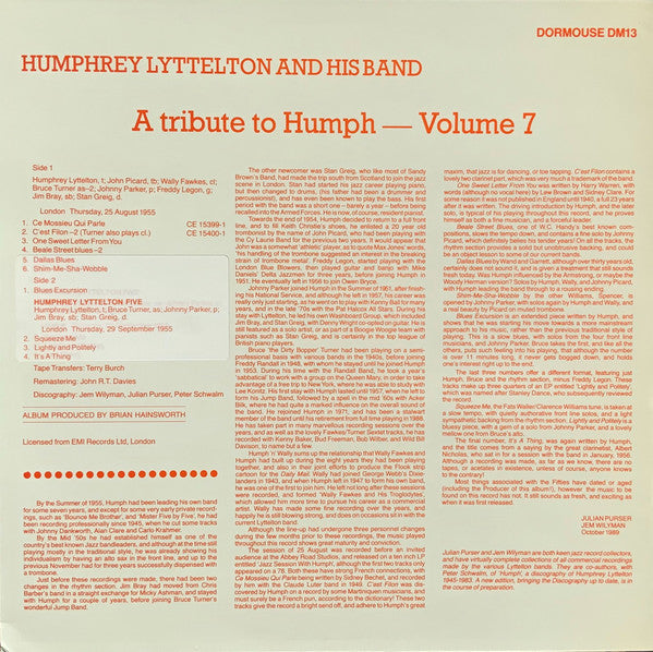 Humphrey Lyttelton And His Band : A Tribute to Humph Volume 7 (LP)