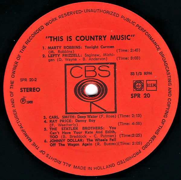 Various : This Is Country Music (LP, Comp)