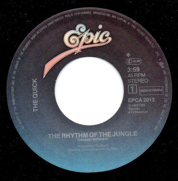 The Quick : The Rhythm Of The Jungle (7", Single)