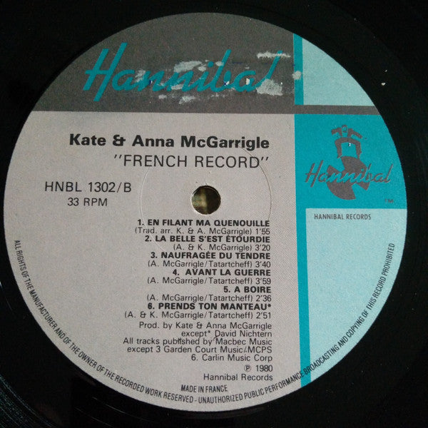 Kate & Anna McGarrigle : French Record (LP)