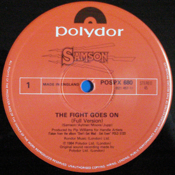 Samson (3) : The Fight Goes On (12", Single)