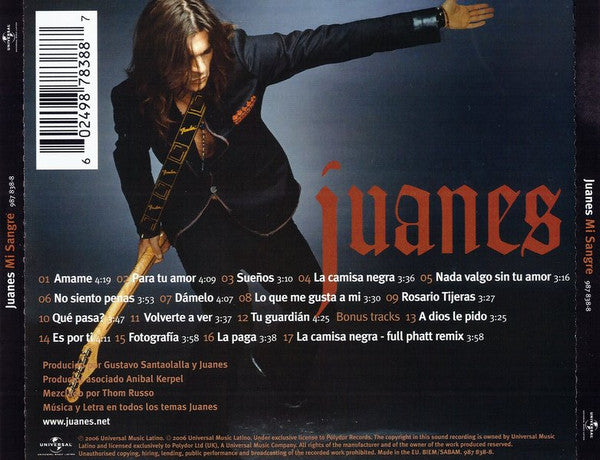 Juanes : Mi Sangre (CD, Album, RE)