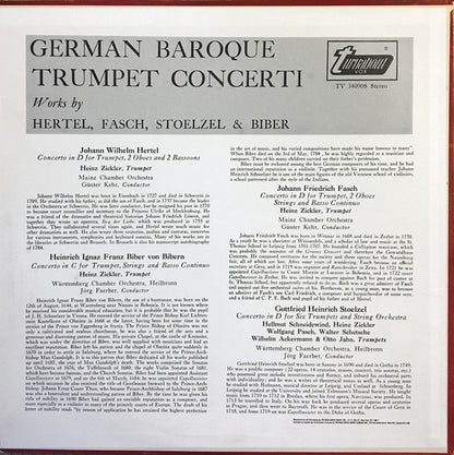 Johann Wilhelm Hertel, Johann Friedrich Fasch, Gottfried Heinrich Stölzel & Heinrich Ignaz Franz Biber : German Baroque Trumpet Concerti (LP)