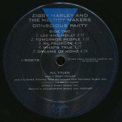 Ziggy Marley And The Melody Makers : Conscious Party (LP, Album)