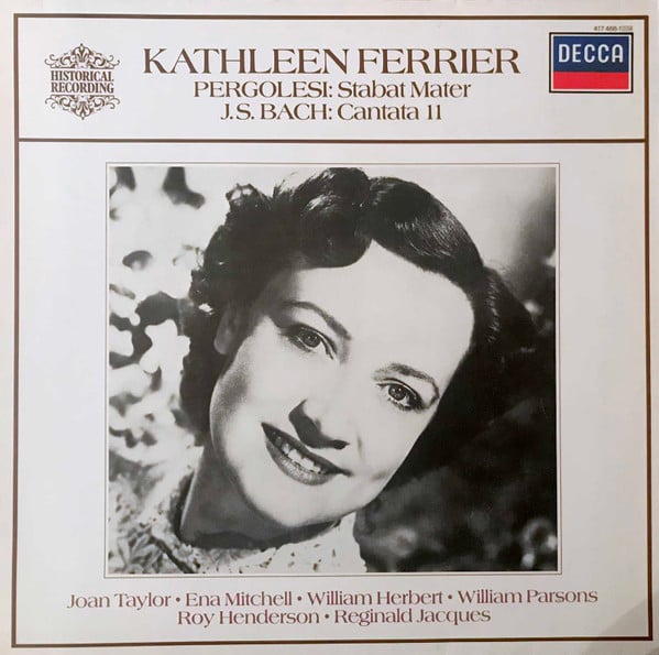 Kathleen Ferrier : Pergolesi: Stabat Mater - J.S.Bach: Cantata 11 (LP, Mono)