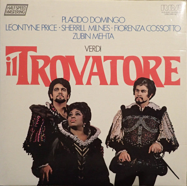 Giuseppe Verdi, Placido Domingo, Leontyne Price, Sherrill Milnes, Fiorenza Cossotto, New Philharmonia Orchestra Directed By Zubin Mehta : Il Trovatore (3xLP)