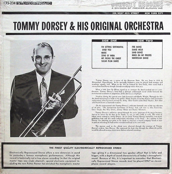 Tommy Dorsey And His Orchestra : Tommy Dorsey And His Original Orchestra (LP, Album)