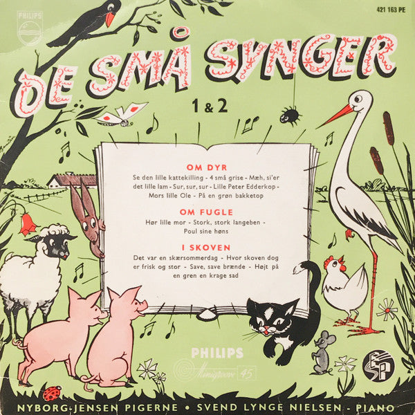 Nyborg-Jensen Pigerne, Asta Land : De Små Synger 1 & 2 (7", EP, Mono)