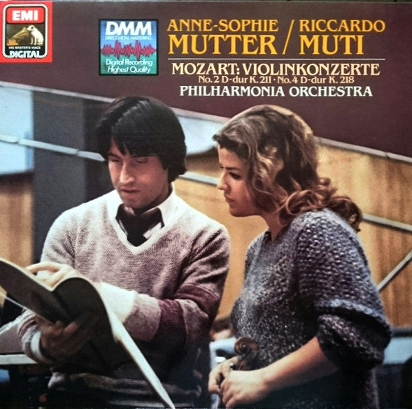 Anne-Sophie Mutter / Riccardo Muti, Wolfgang Amadeus Mozart, Philharmonia Orchestra : Violinkonzerte No.2 D-dur K.211 · No.4 D-dur K.218 (LP)